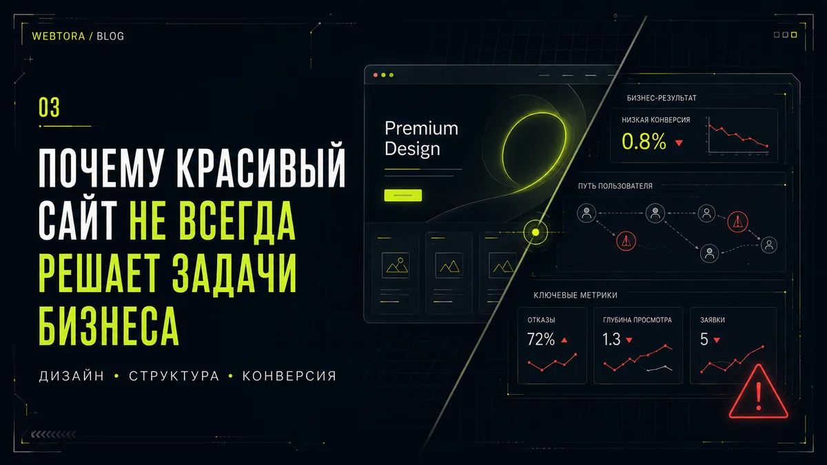 Почему красивый сайт не всегда решает задачи бизнеса